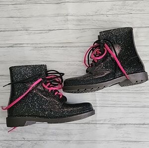 Circus By Sam Edelman Black Sparkly Boots Women's Size 9